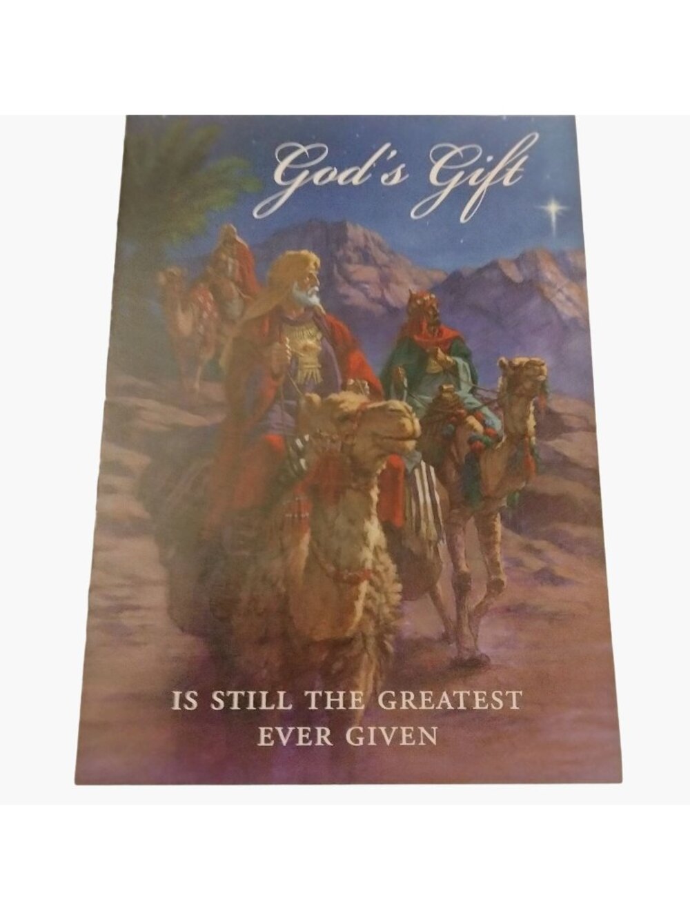 Gods Gift Christmas Card We Three Wise Men Gifts of Magi Story Song Word USA